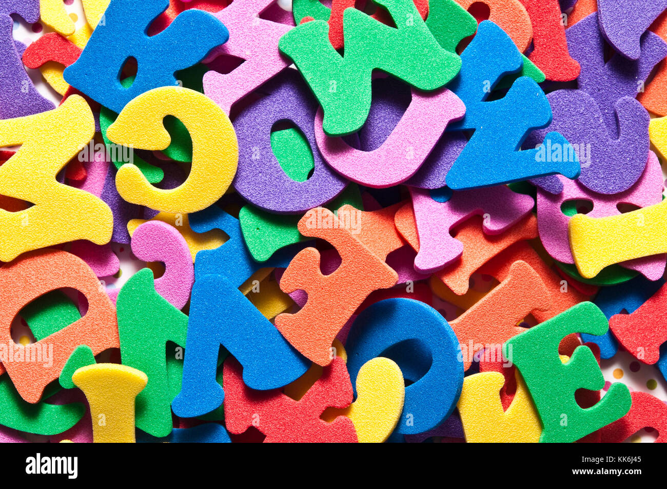 colourful background of alphabet letters Stock Photo