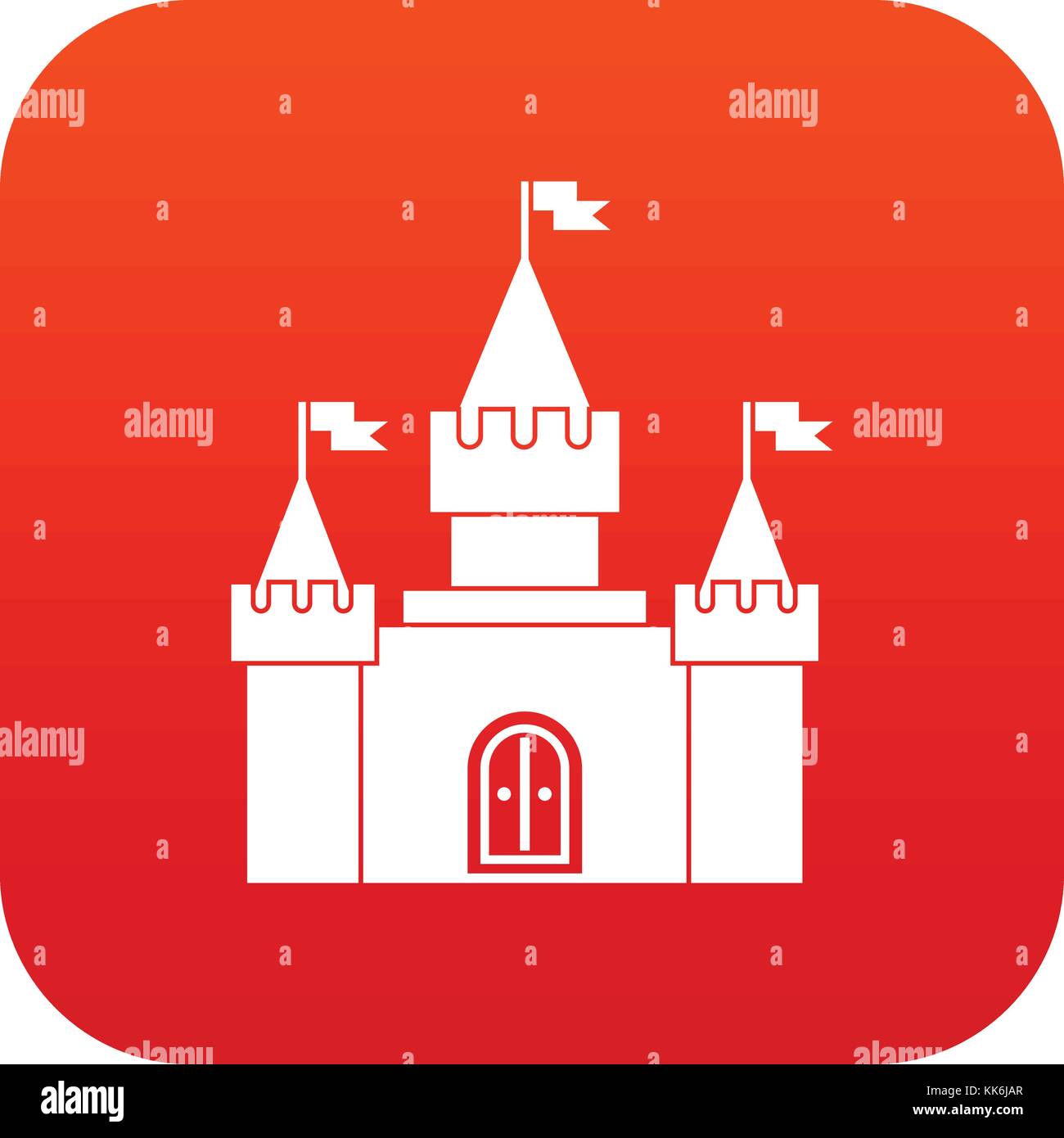 Fortress icon digital red Stock Vector Image & Art - Alamy