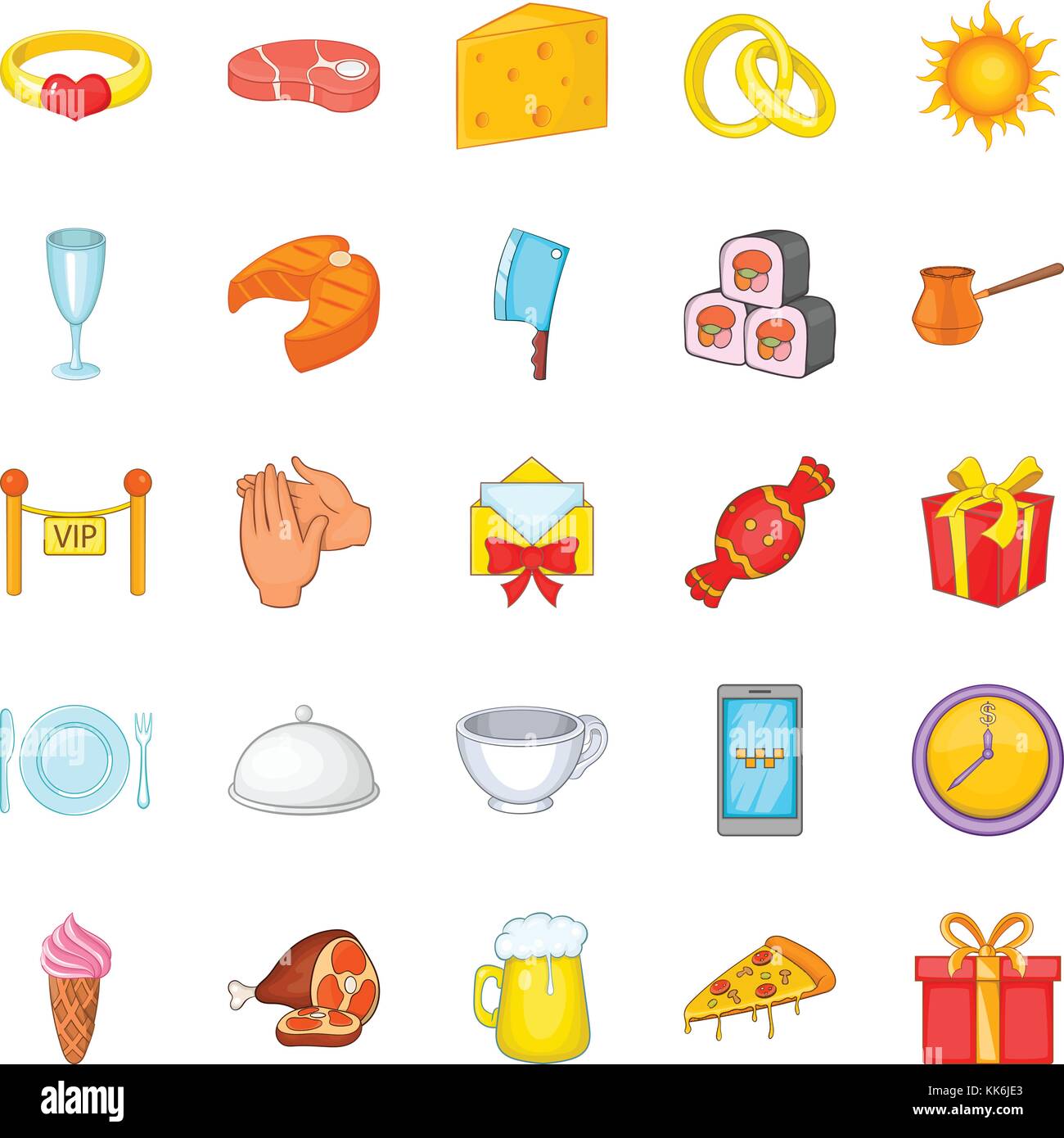 Guest icons set, cartoon style Stock Vector Image & Art - Alamy