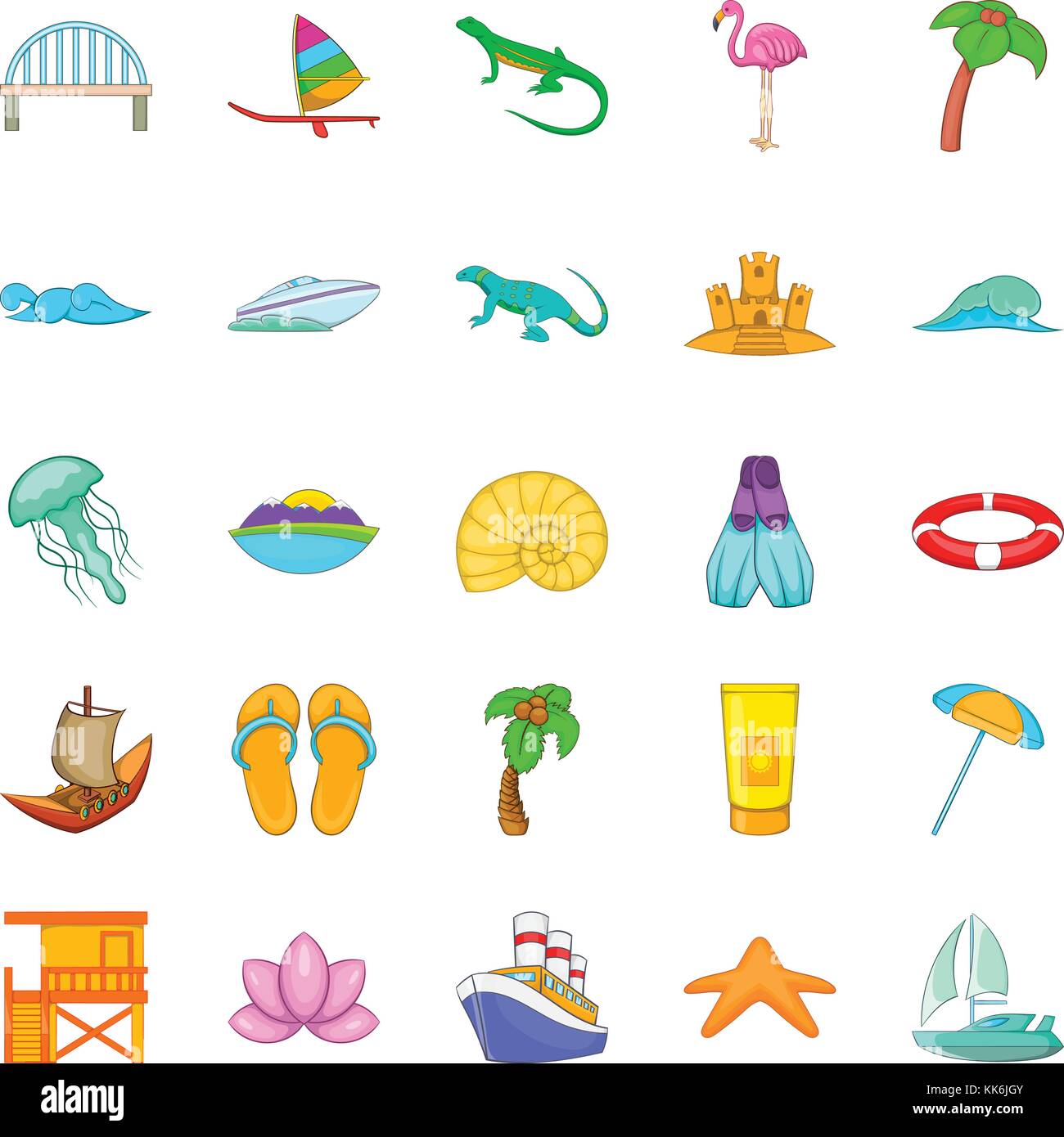 Maritime icons set, cartoon style Stock Vector Image & Art - Alamy