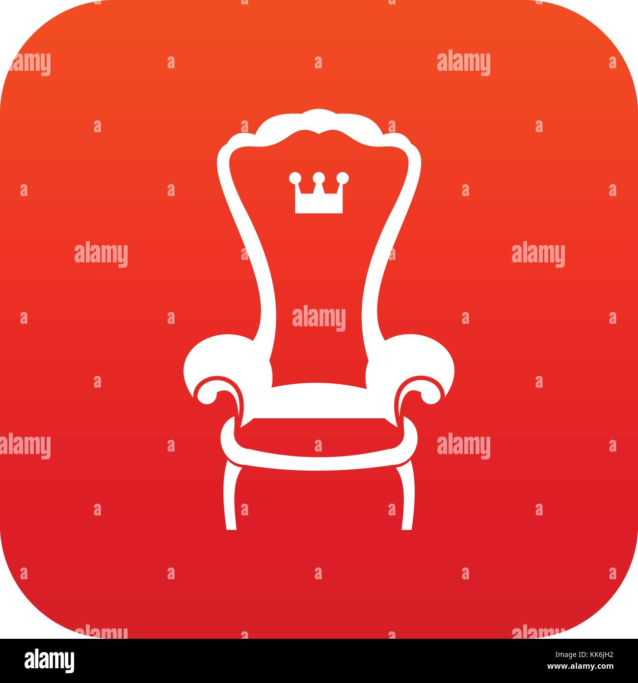 King throne chair icon digital red Stock Vector Image & Art - Alamy