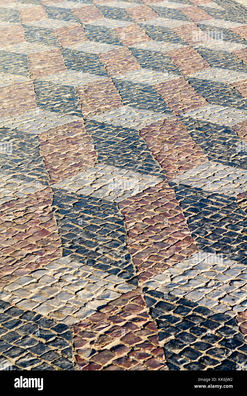 Typical pavement of Portugal Stock Photo