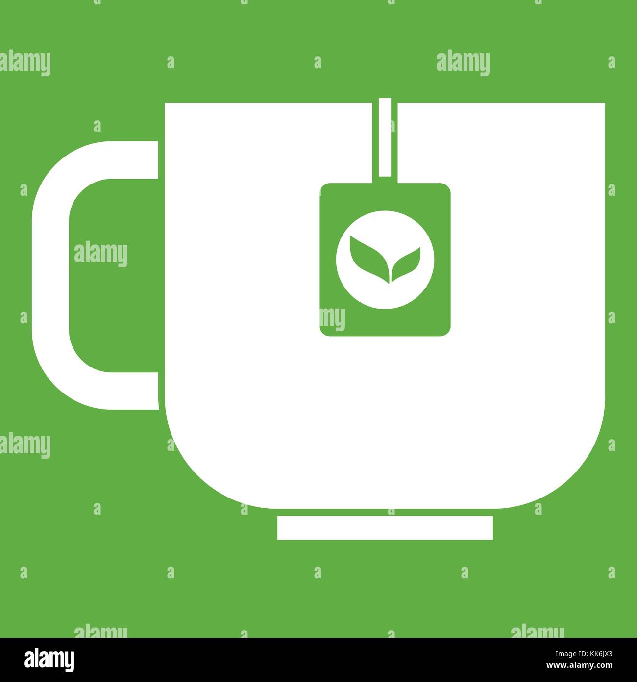 Cup of tea icon green Stock Vector Image & Art - Alamy