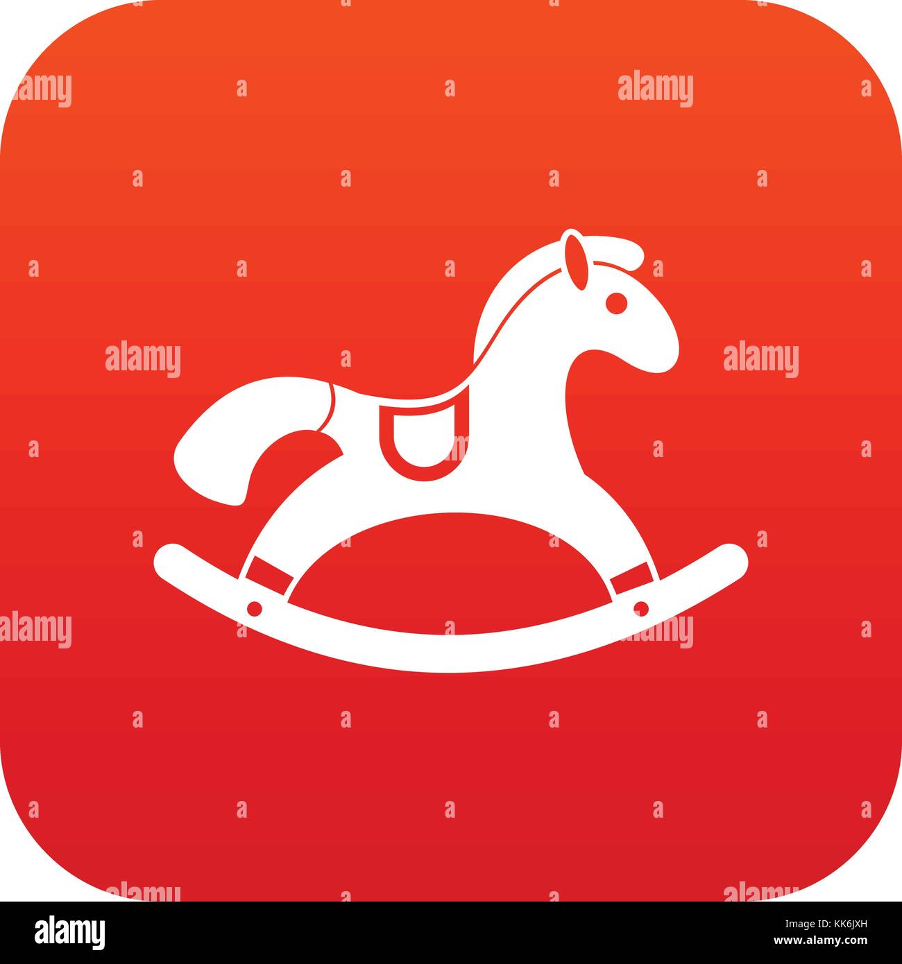 Rocking horse icon digital red Stock Vector Image & Art - Alamy