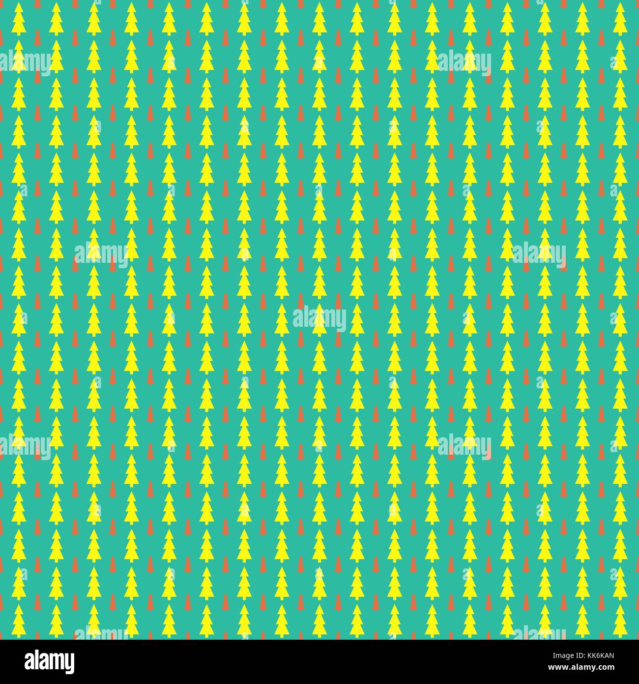 Seamless retro stylized Christmas tree pattern background - vector ...