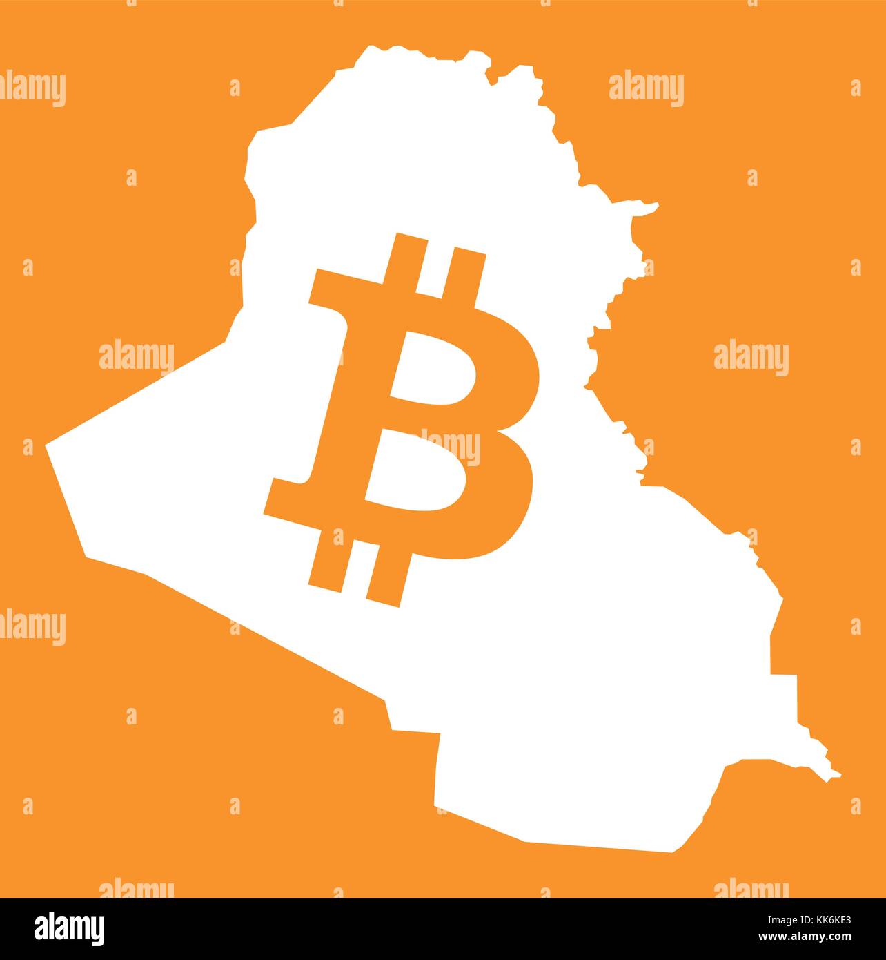 Iraq country map with bitcoin crypto currency logo Stock Vector Image & Art  - Alamy