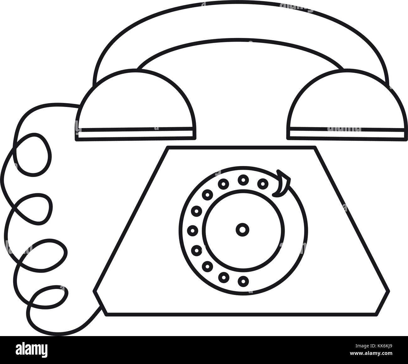 retro phone icon Stock Vector Image & Art - Alamy