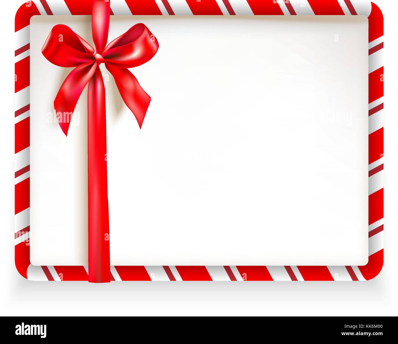 Holiday stripe frame card Stock Vector