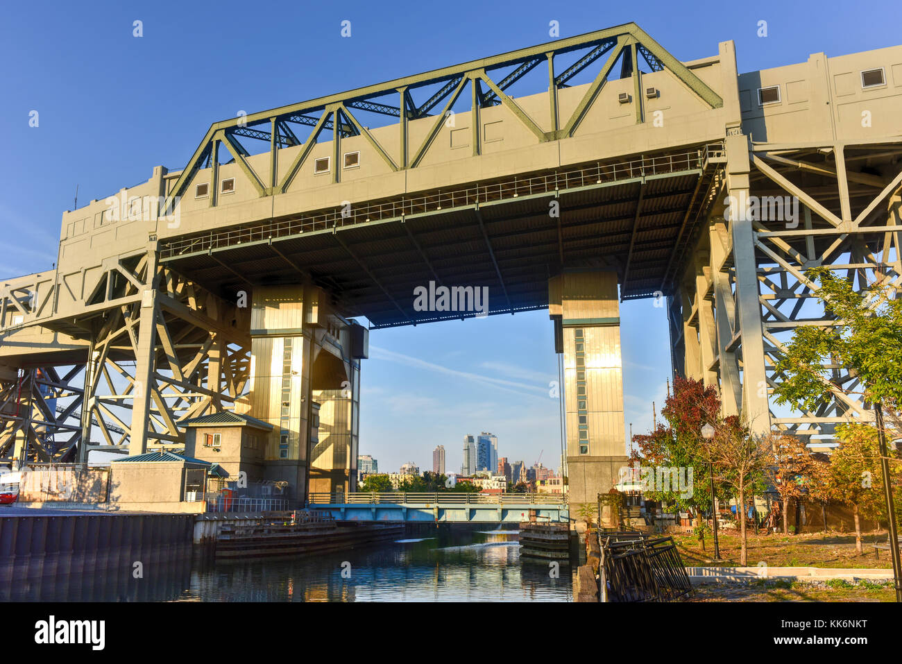 Smith-Ninth Streets is a local station on the IND Culver Line of the New York City Subway in the Gowanus neighborhood of Brooklyn. Stock Photo