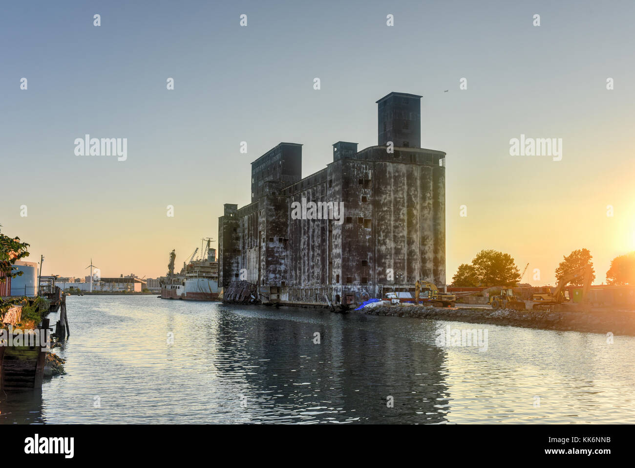 The Red Hook Grain Terminal in the Red Hook neighborhood of Brooklyn