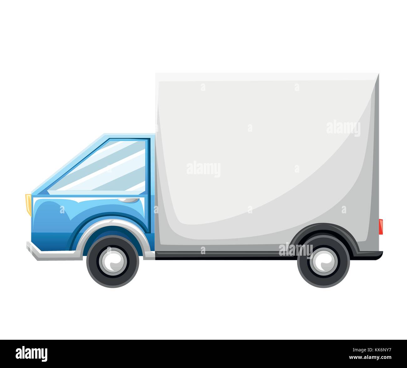 Truck delivery vector illustration isolated on background. Truck car in flat style. Trucking and delivery concept design. Web site page and mobile app Stock Vector