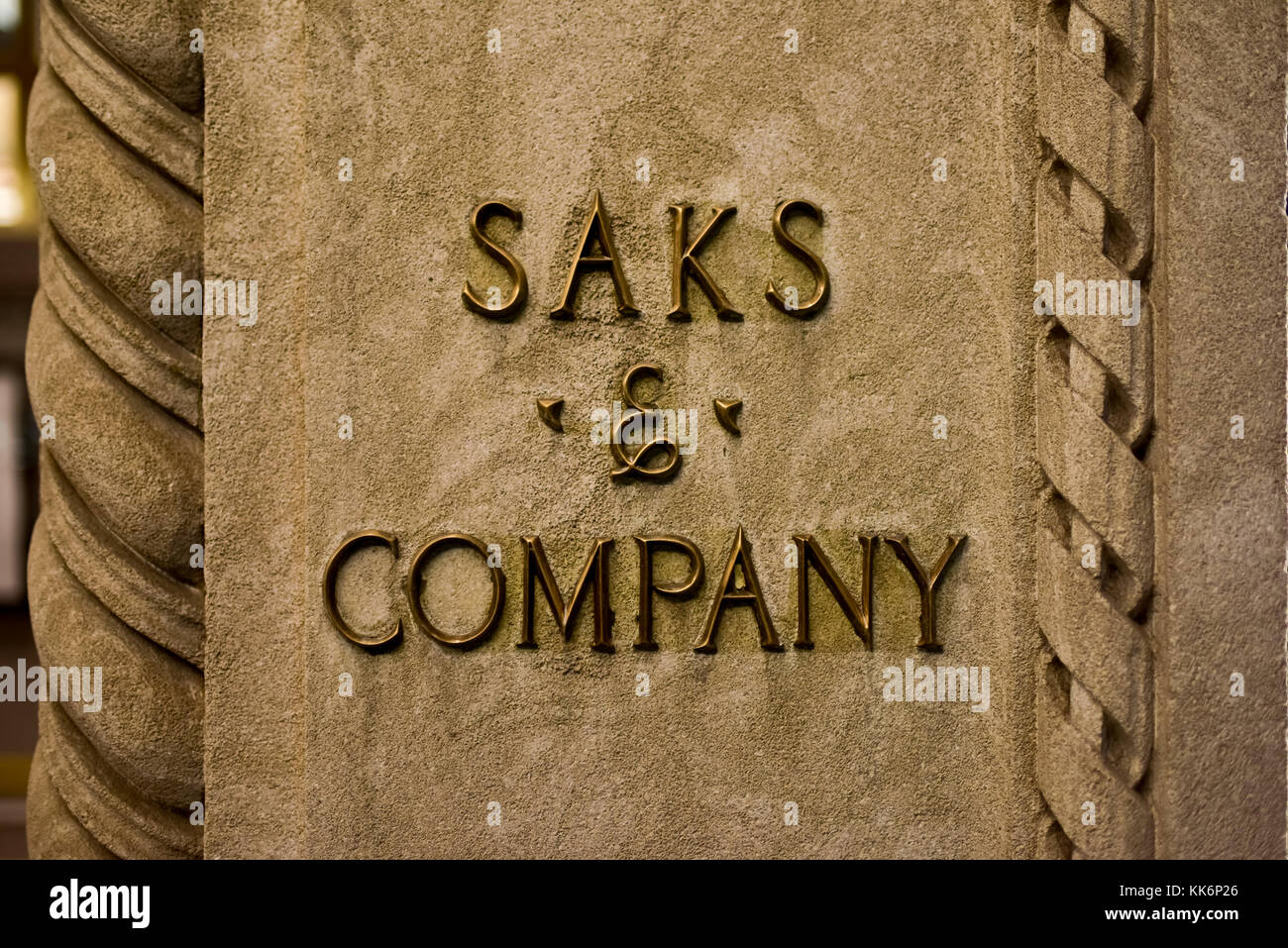 New York, New York October 29, 2016 Saks and Company signage on the flagship Fifth Avenue