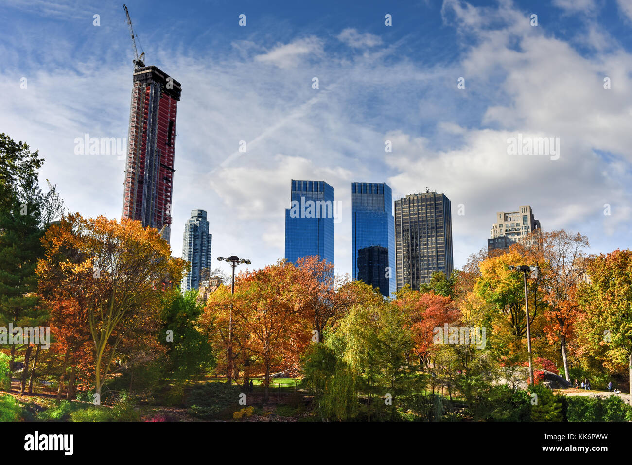 View of Central Park South in New York City in the Autumn Stock Photo ...