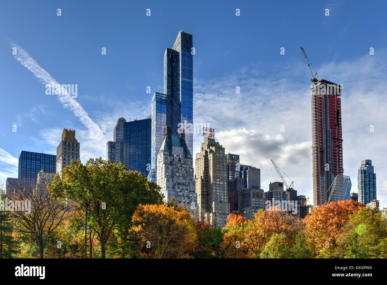 View of Central Park South in New York City in the Autumn Stock Photo ...