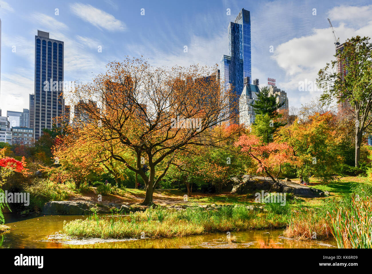 View of Central Park South in New York City in the Autumn Stock Photo ...