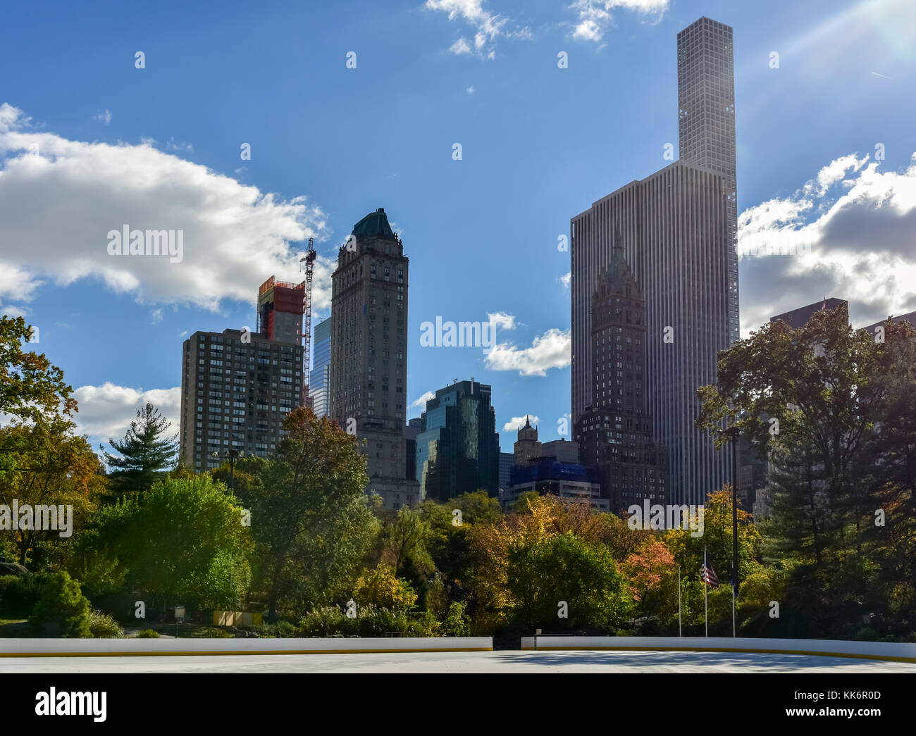 View of Central Park South in New York City in the Autumn Stock Photo ...