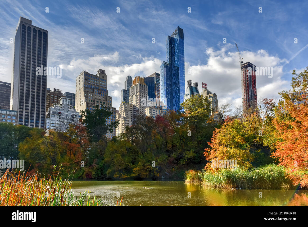 View of Central Park South in New York City in the Autumn Stock Photo ...