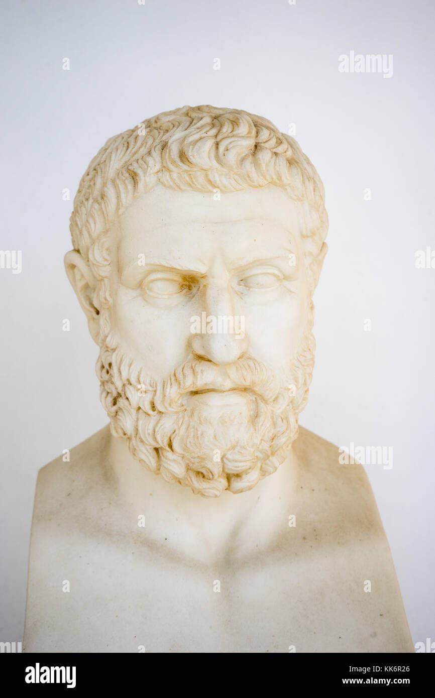 Philosopher bust placed in Achillion Palace, Corfu, Greece Stock Photo ...
