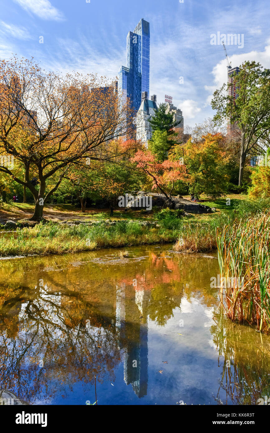 View of Central Park South in New York City in the Autumn Stock Photo ...