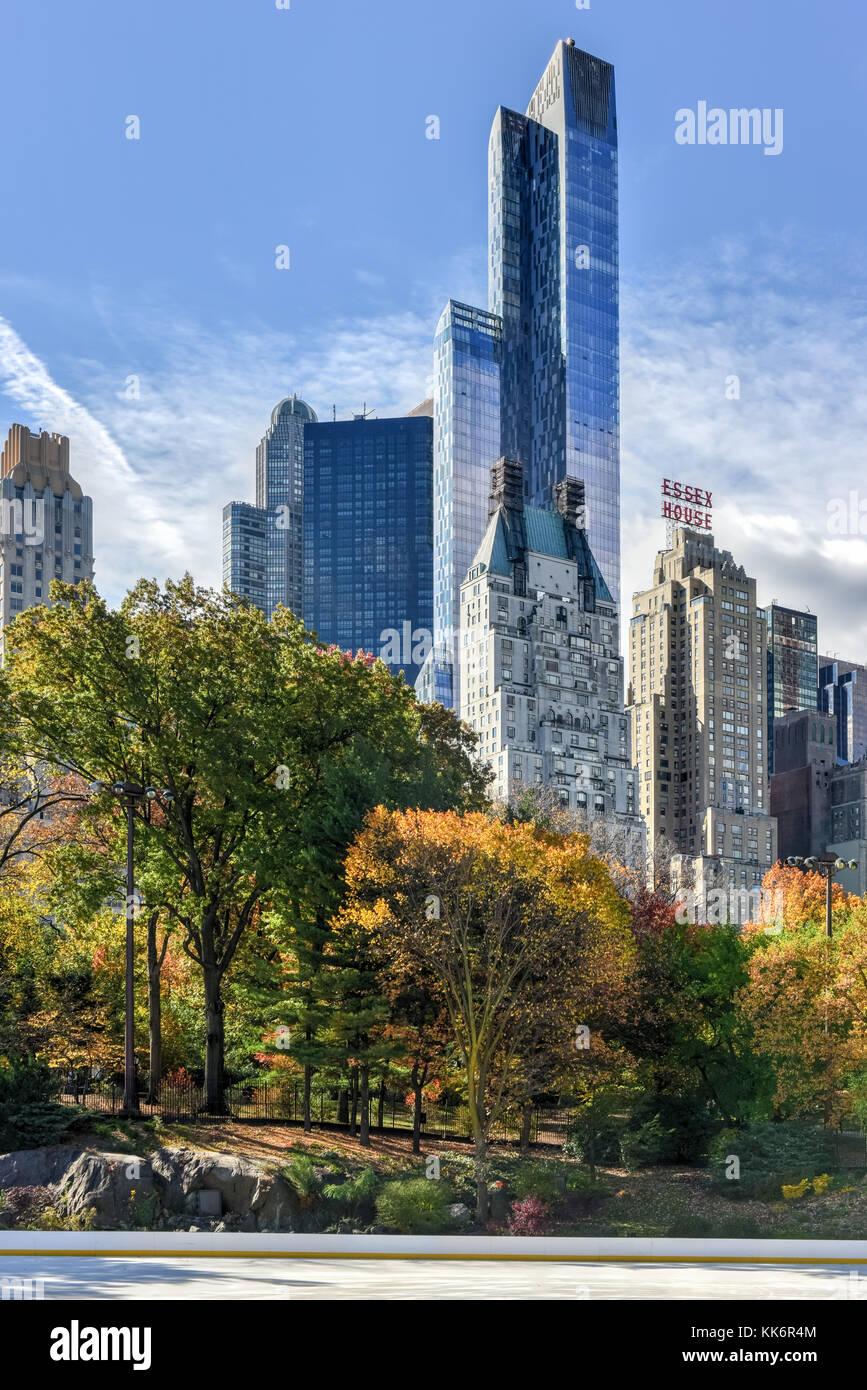 View of Central Park South in New York City in the Autumn Stock Photo ...