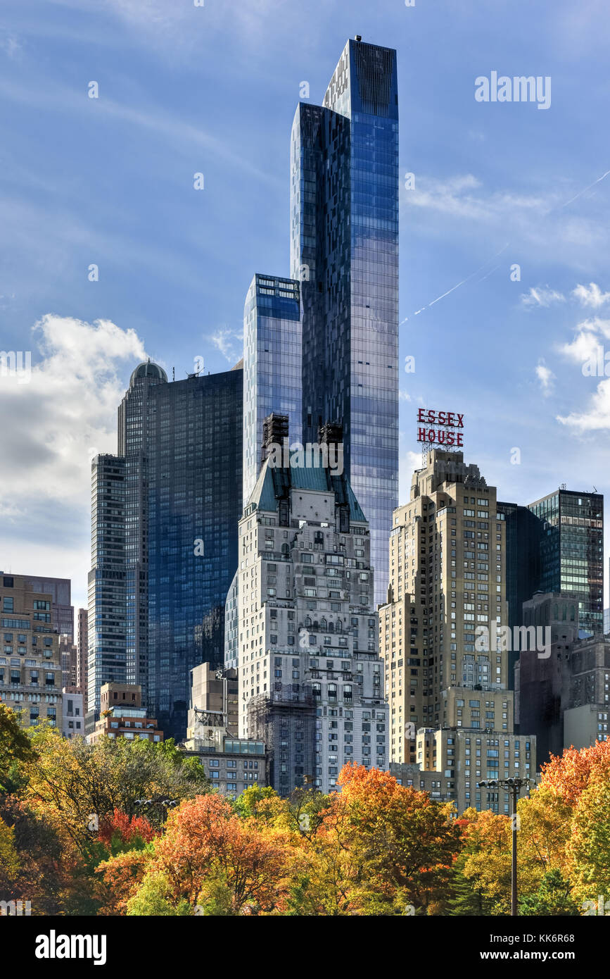 View of Central Park South in New York City in the Autumn Stock Photo ...