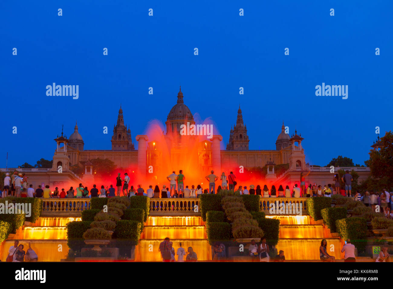 Magic Fountain light show, Barcelona Stock Photo Alamy
