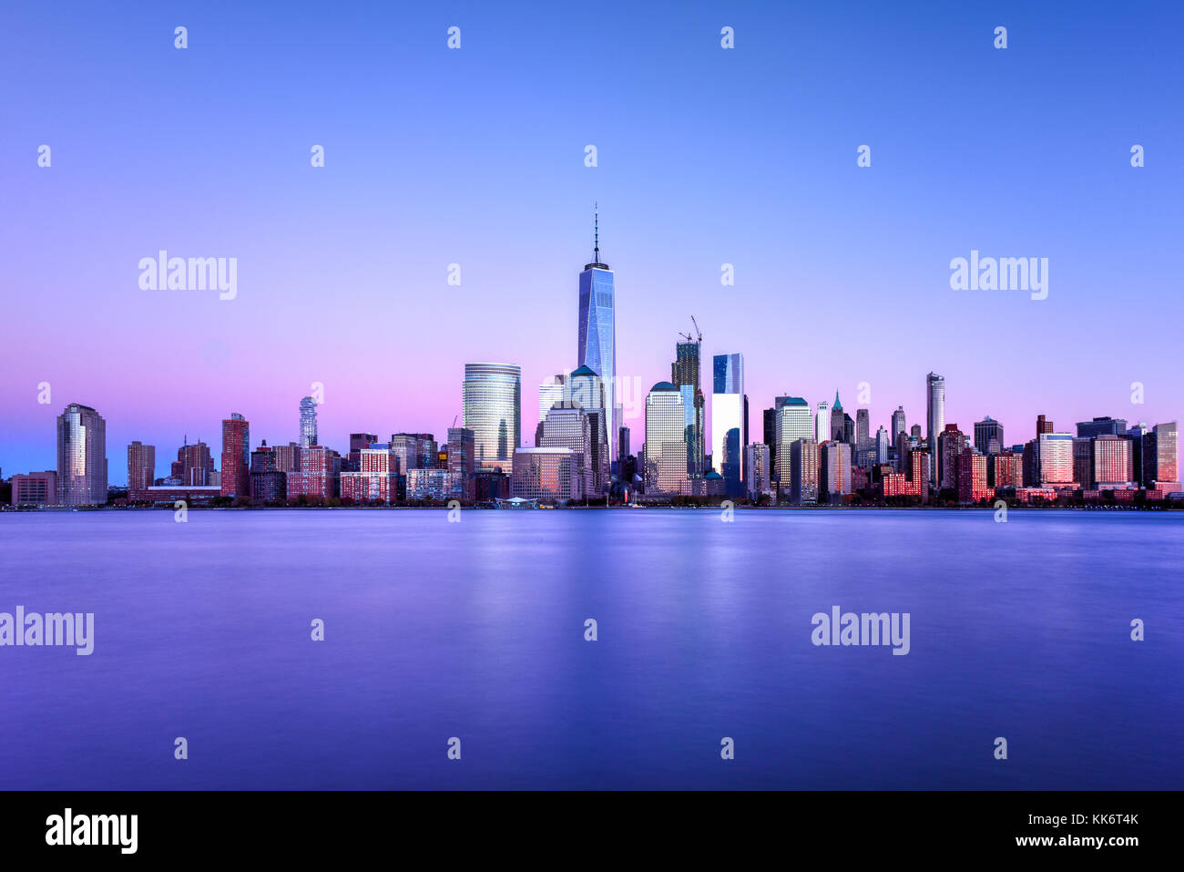 New York City Beautiful Sunset High Resolution Stock Photography and