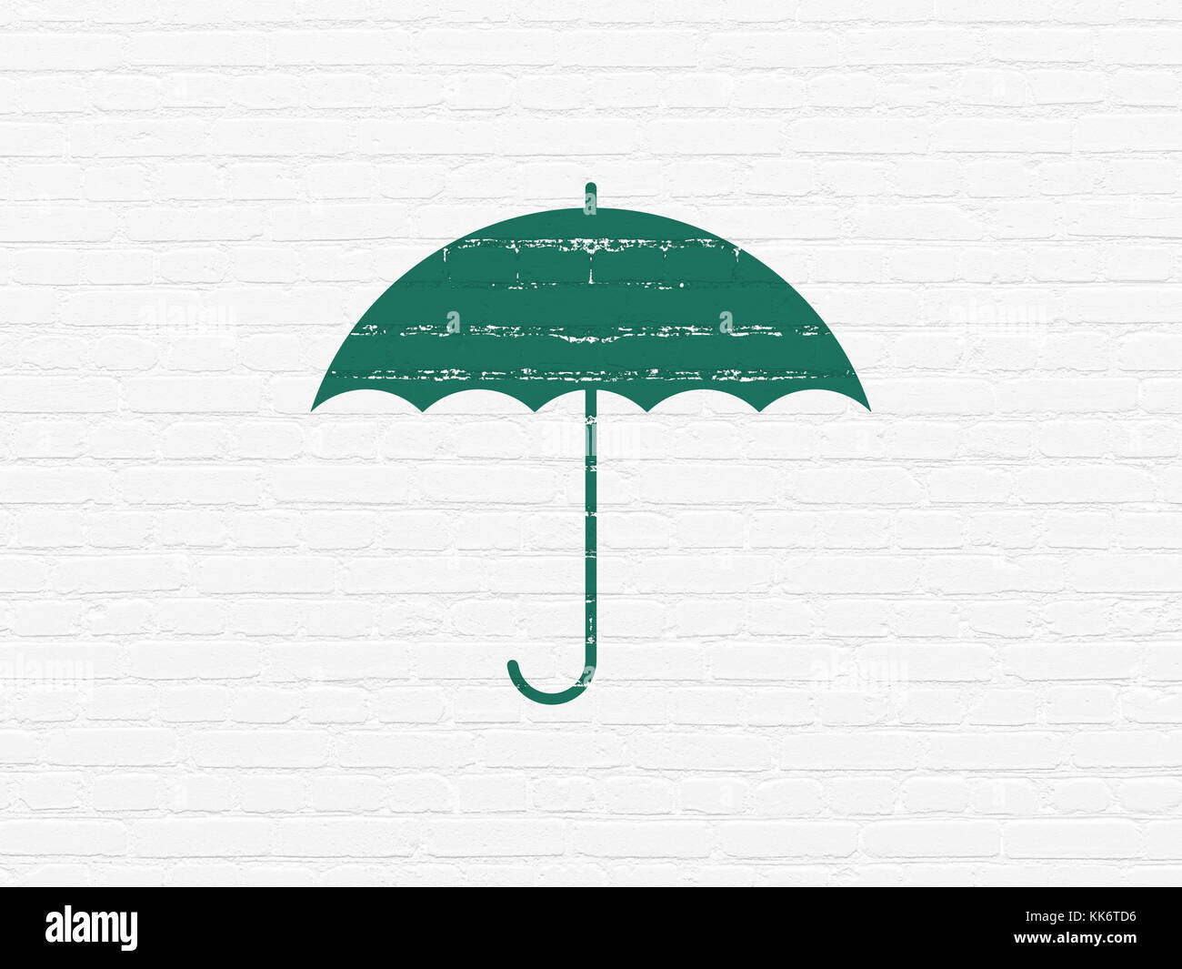 Protection concept: Umbrella on wall background Stock Photo - Alamy