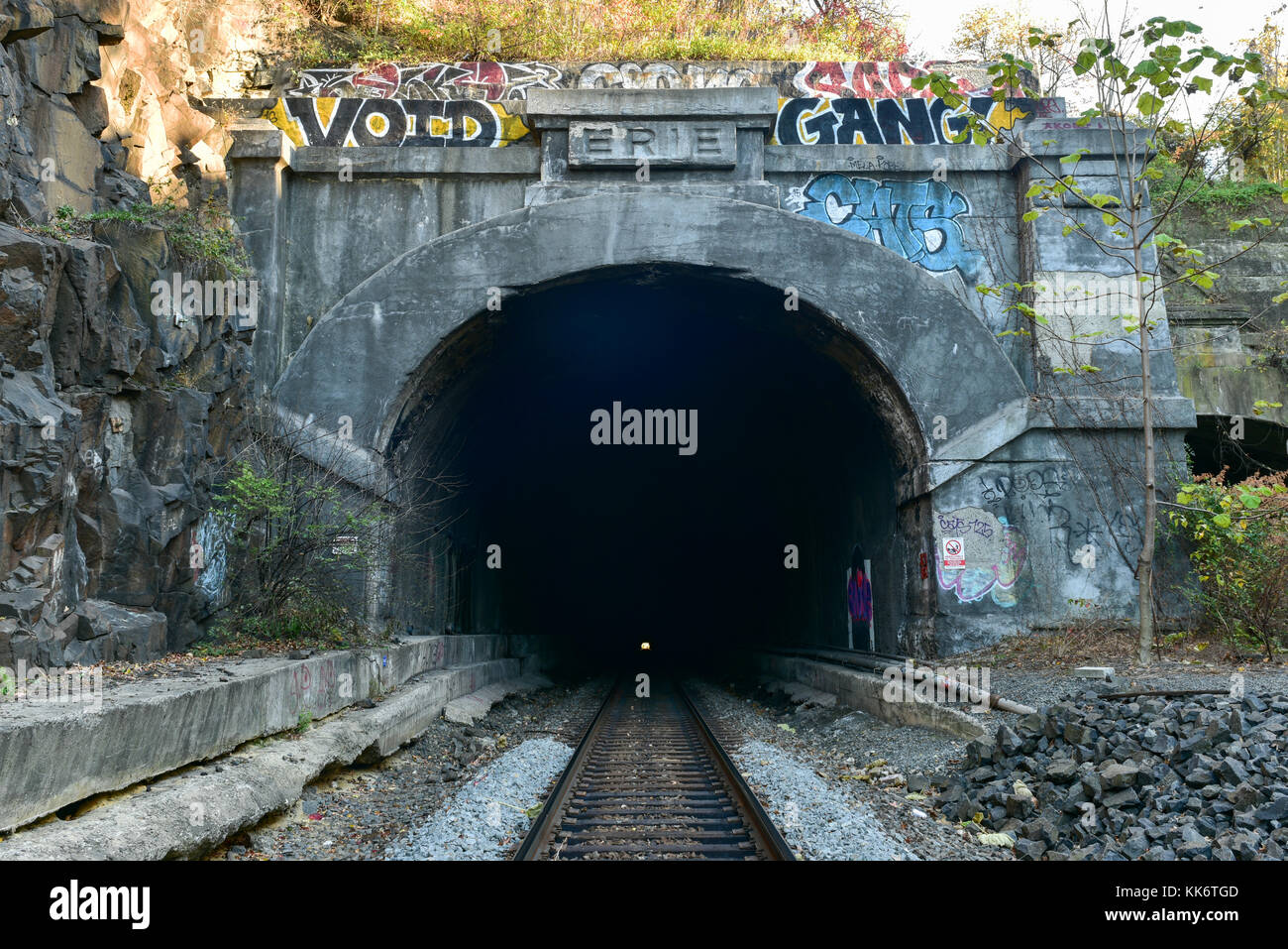 Erie train tunnel part of the Bergen Arches of Jersey City, New Jersey Stock Photo Alamy