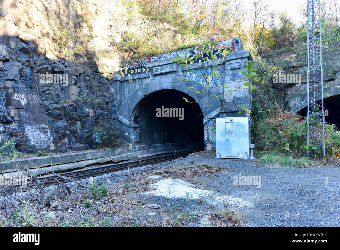 Erie train tunnel part of the Bergen Arches of Jersey City, New Jersey