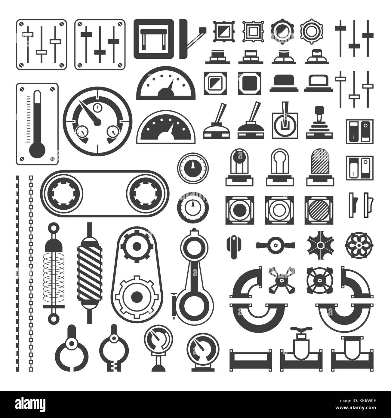 Set of measuring equipment - modern vector realistic isolated clip art Stock Vector