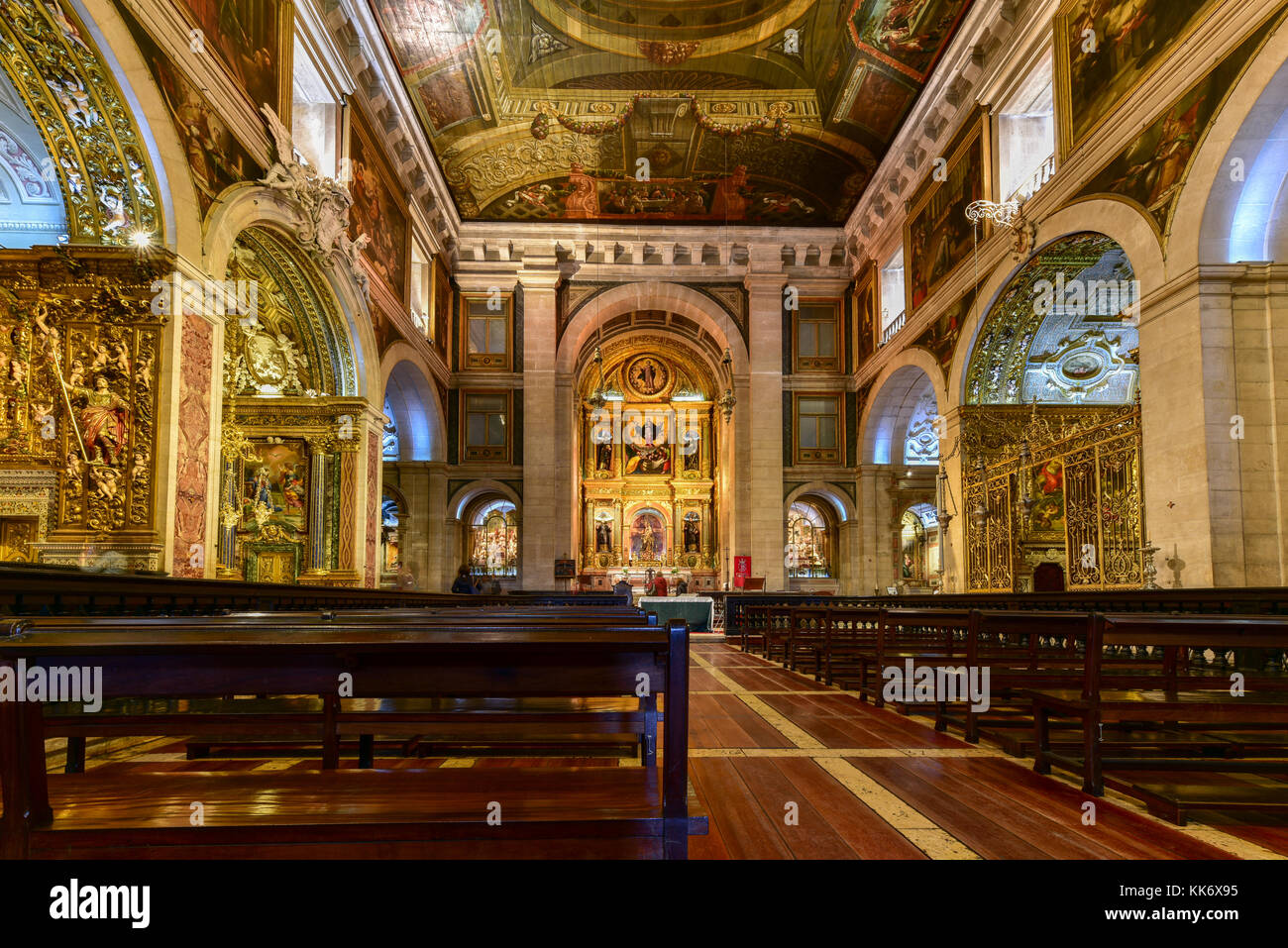 Lisbon, Portugal - November 25, 2016: Church of Saint Roch or Igreja de Sao Roque in Lisbon, Portugal. Stock Photo