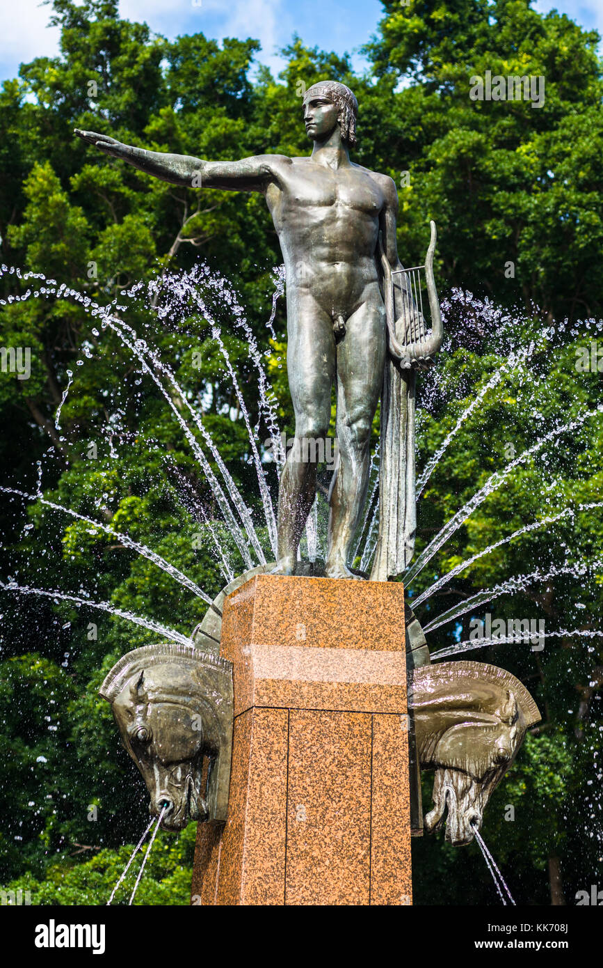 Australia, NSW, Sydney, the Archibald memorial fountain in Hyde Park. Stock Photo