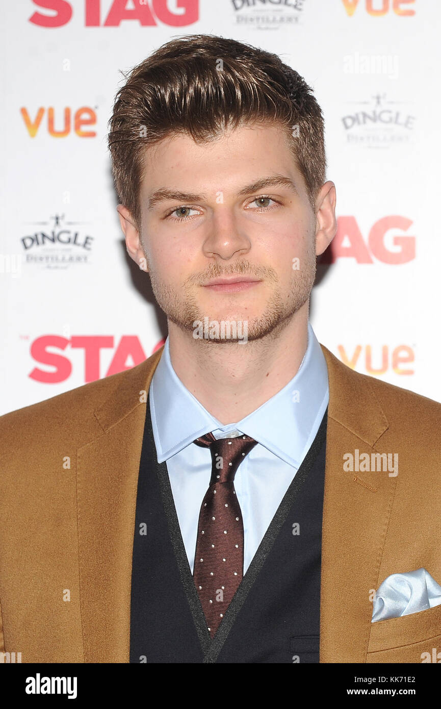 English YouTube personality Jim Chapman attends The Stag gala screening at Vue Leicester Square in London. 14th March 2014 © Paul Treadway Stock Photo