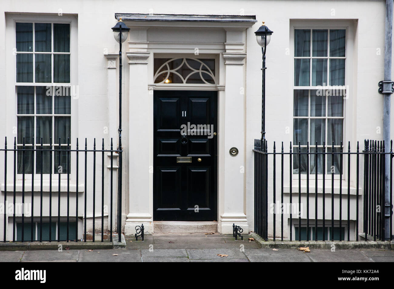 London, UK. 22nd November, 2017. Number 11 Downing Street on the morning of Chancellor of the Exchequer Philip Hammond's Budget announcement. Stock Photo