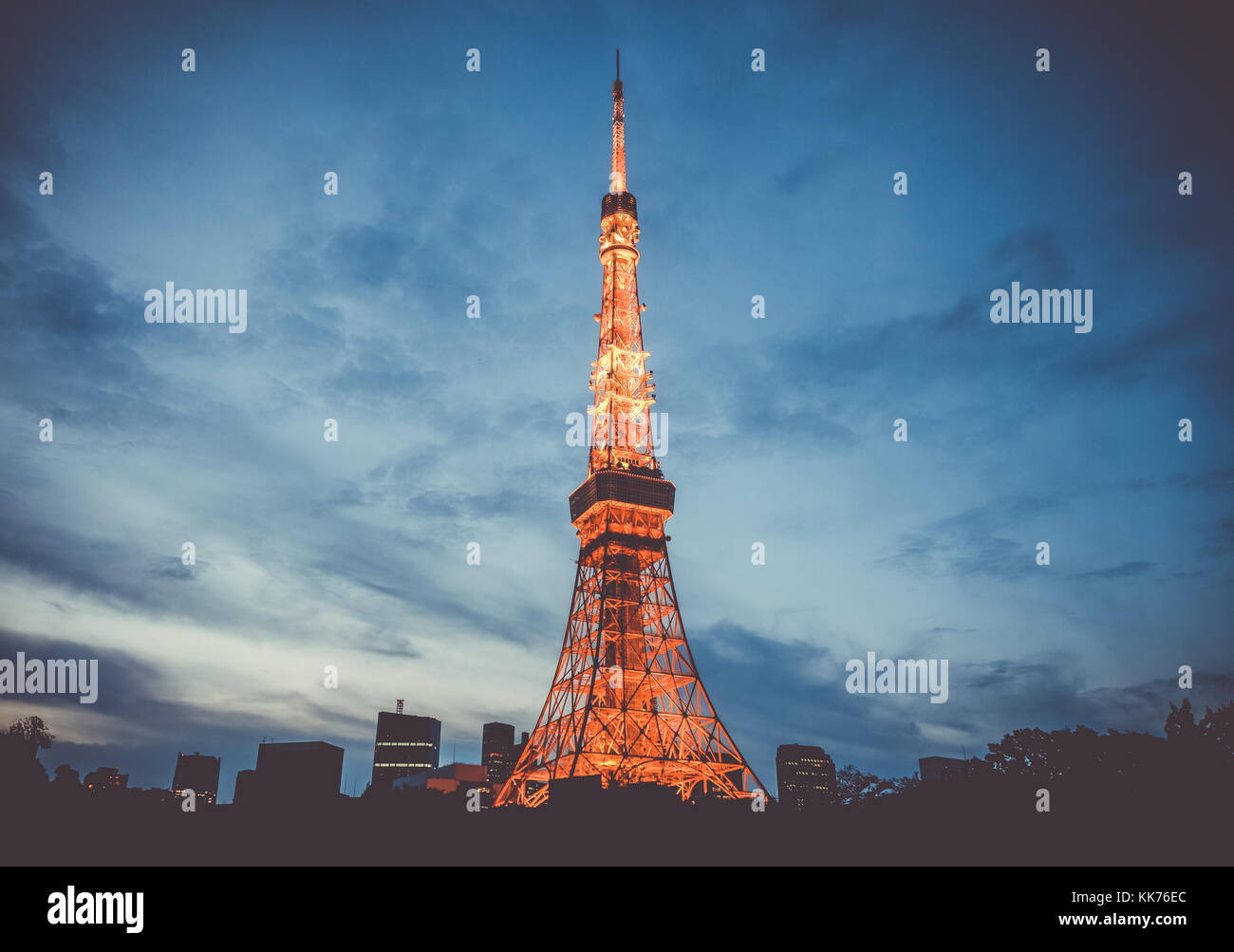 skyline-with-illuminated-tokyo-tower-high-resolution-stock-photography