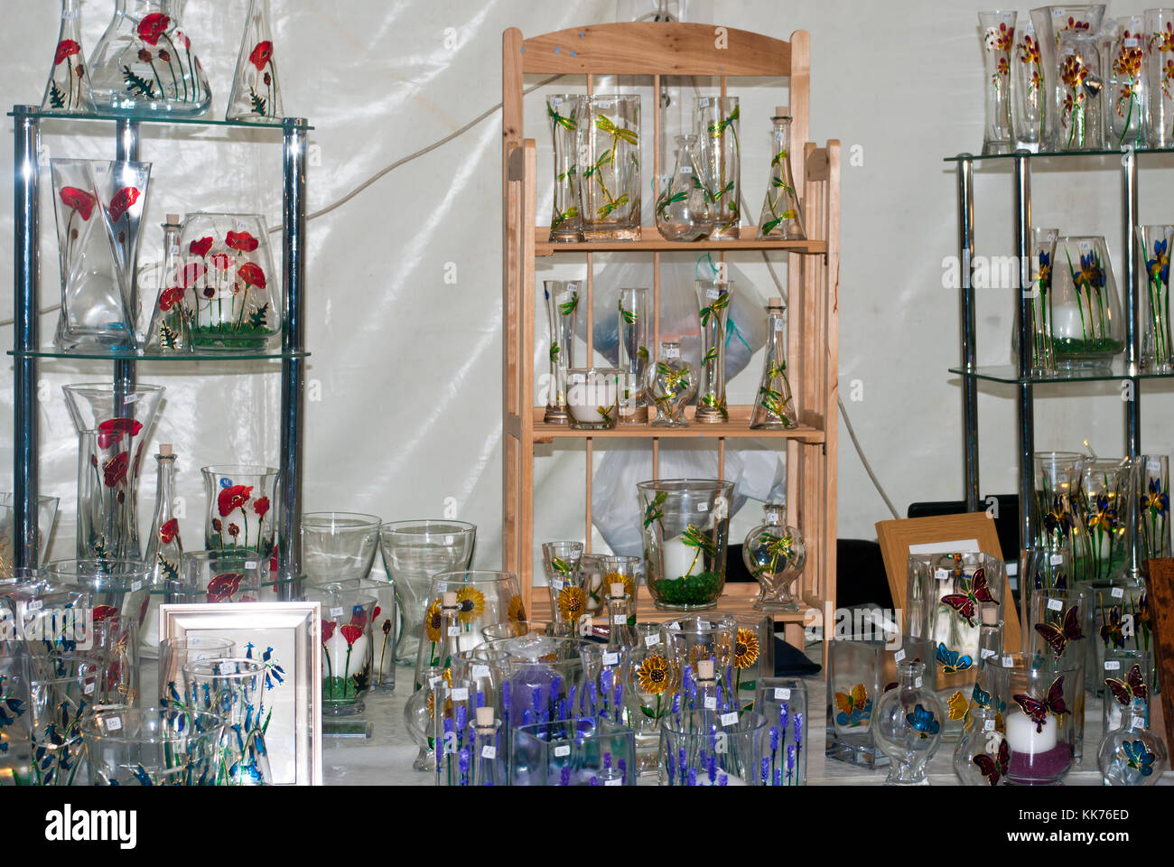 Rochester Kent Indoor Christmas Market Stall Selling Glass Glassware