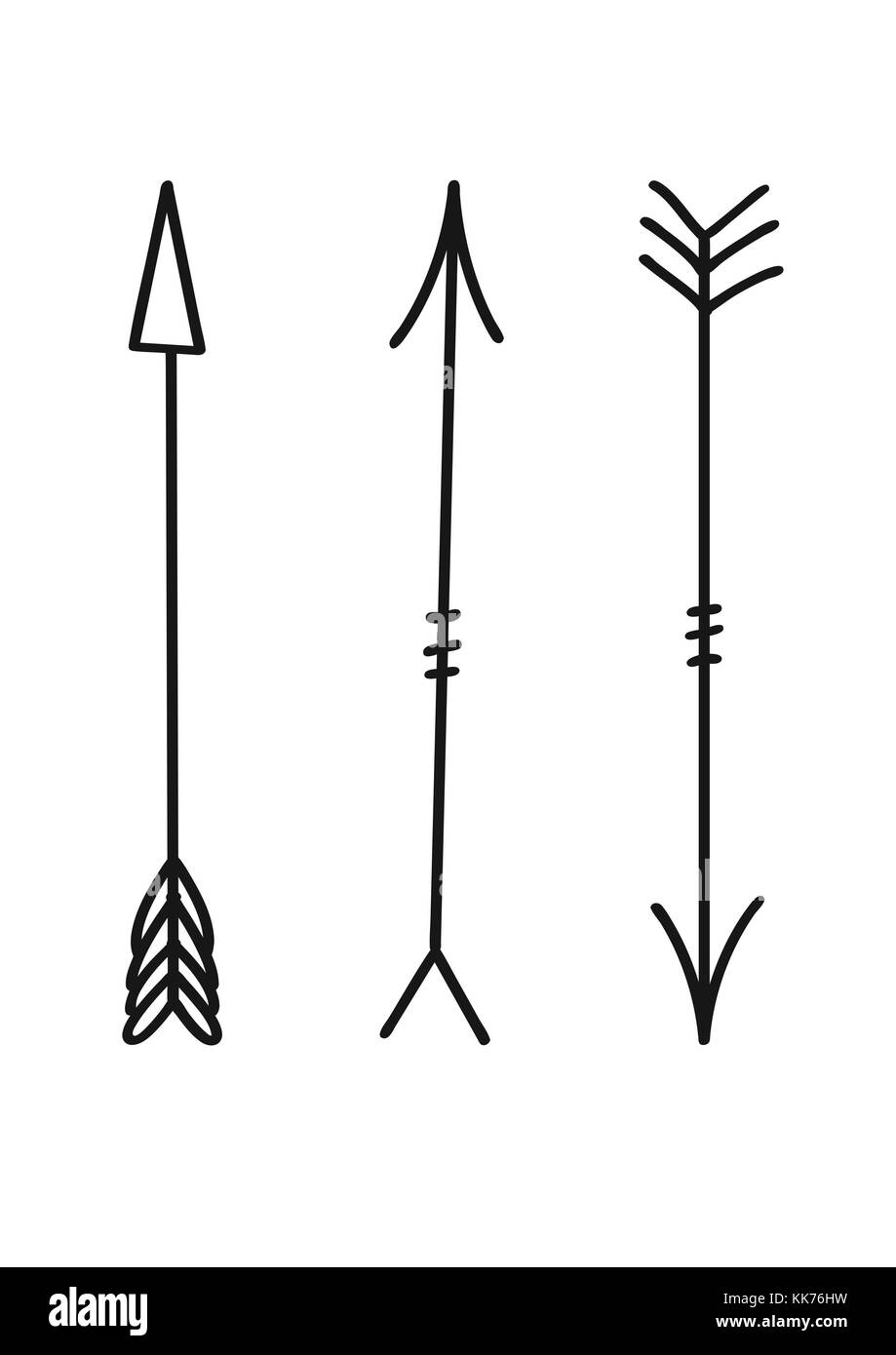 three black arrows, illustration on white background Stock Photo Alamy