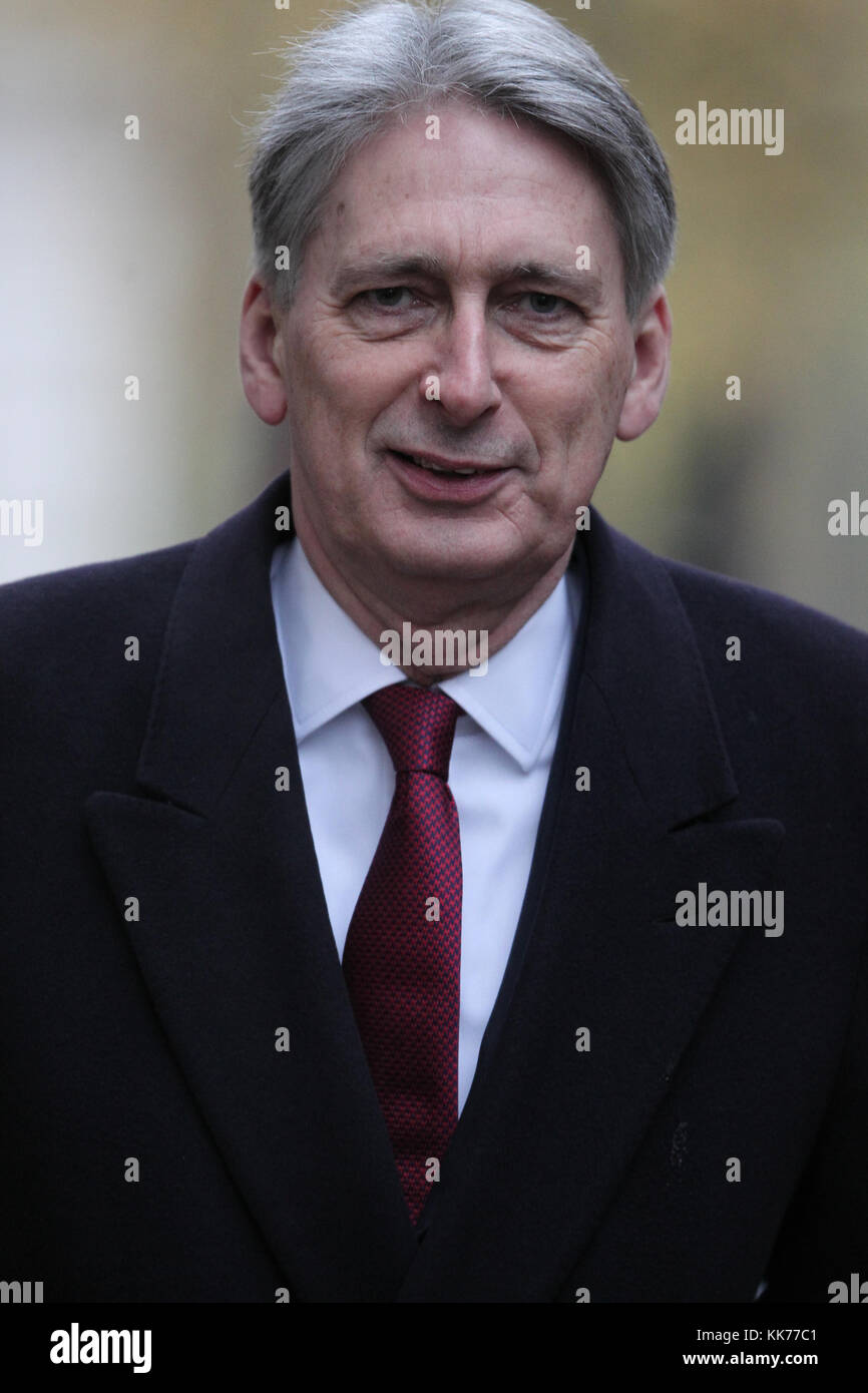 London, UK. 28th November, 2017. Philip Hammond Chancellor of the ...