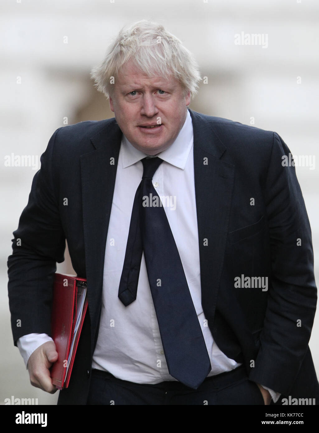 London, UK. 28th November, 2017. Boris Johnson, Secretary of State for Foreign and Commonwealth Affairs attends the weekly cabinet meeting in Downing  Stock Photo