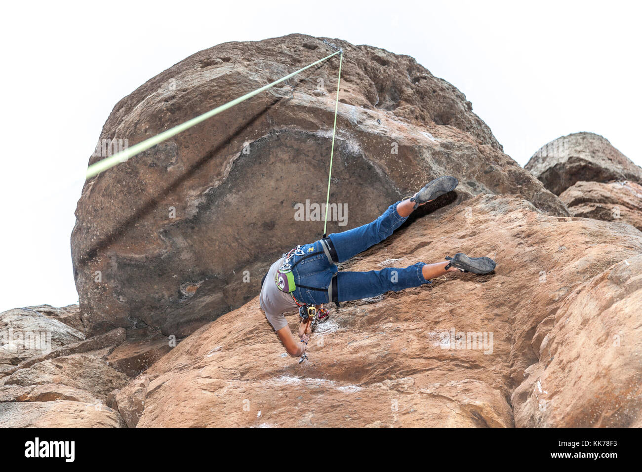 rock climbing in Arico (Tenerife island Stock Photo Alamy
