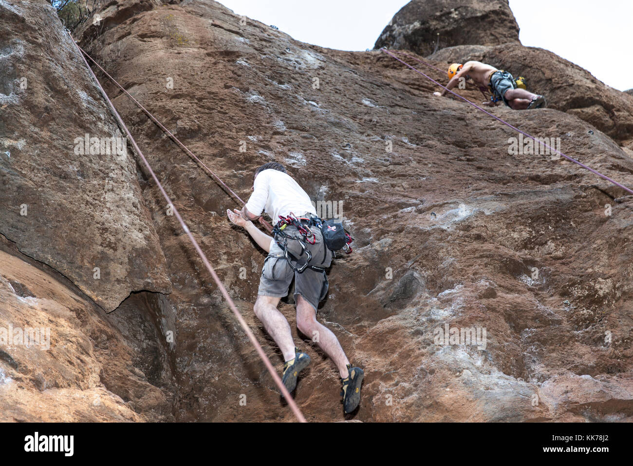 rock climbing in Arico (Tenerife island Stock Photo Alamy