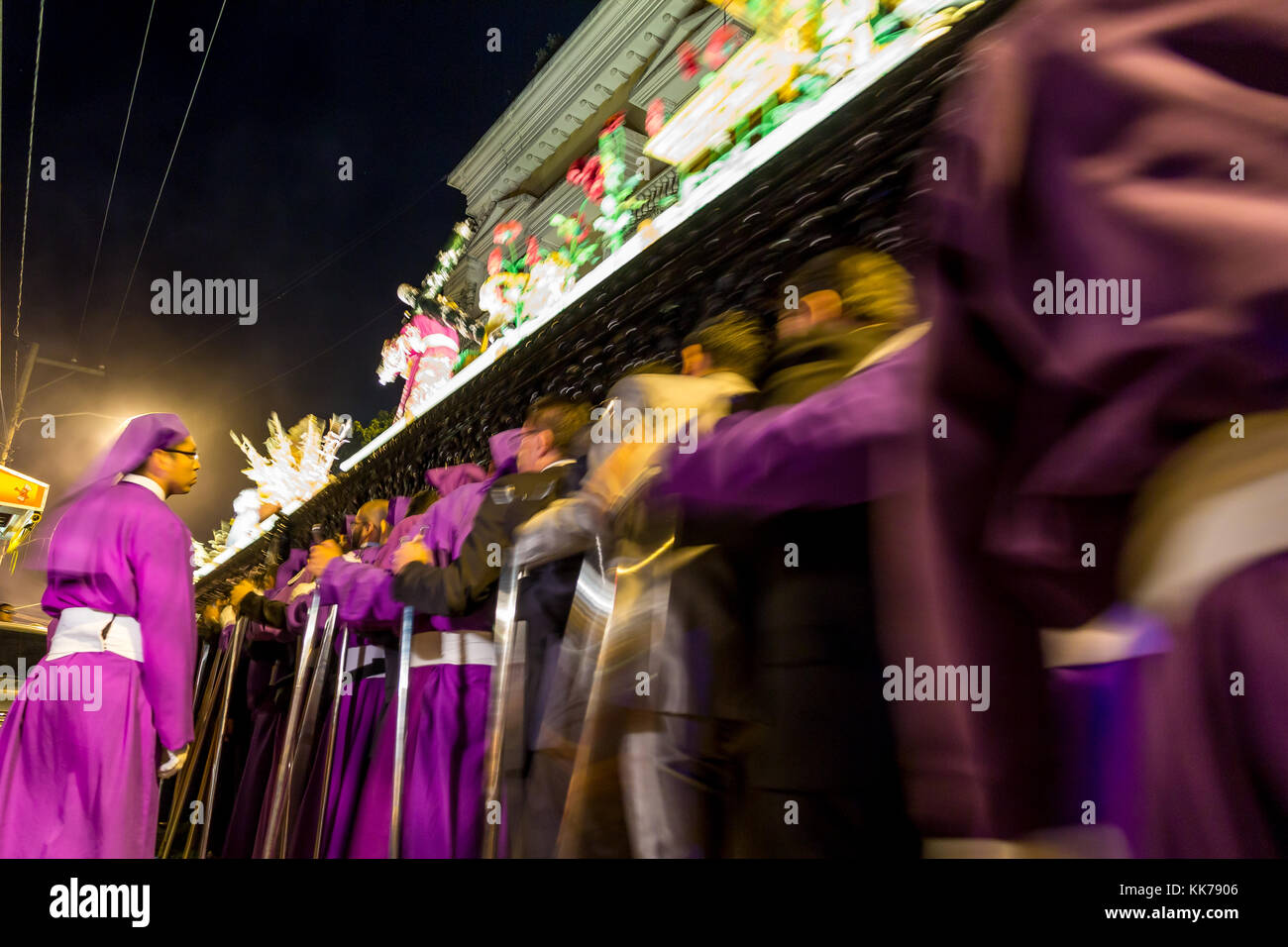 Nightly procession during Holy Week | Guatemala City | Guatemala Stock Photo