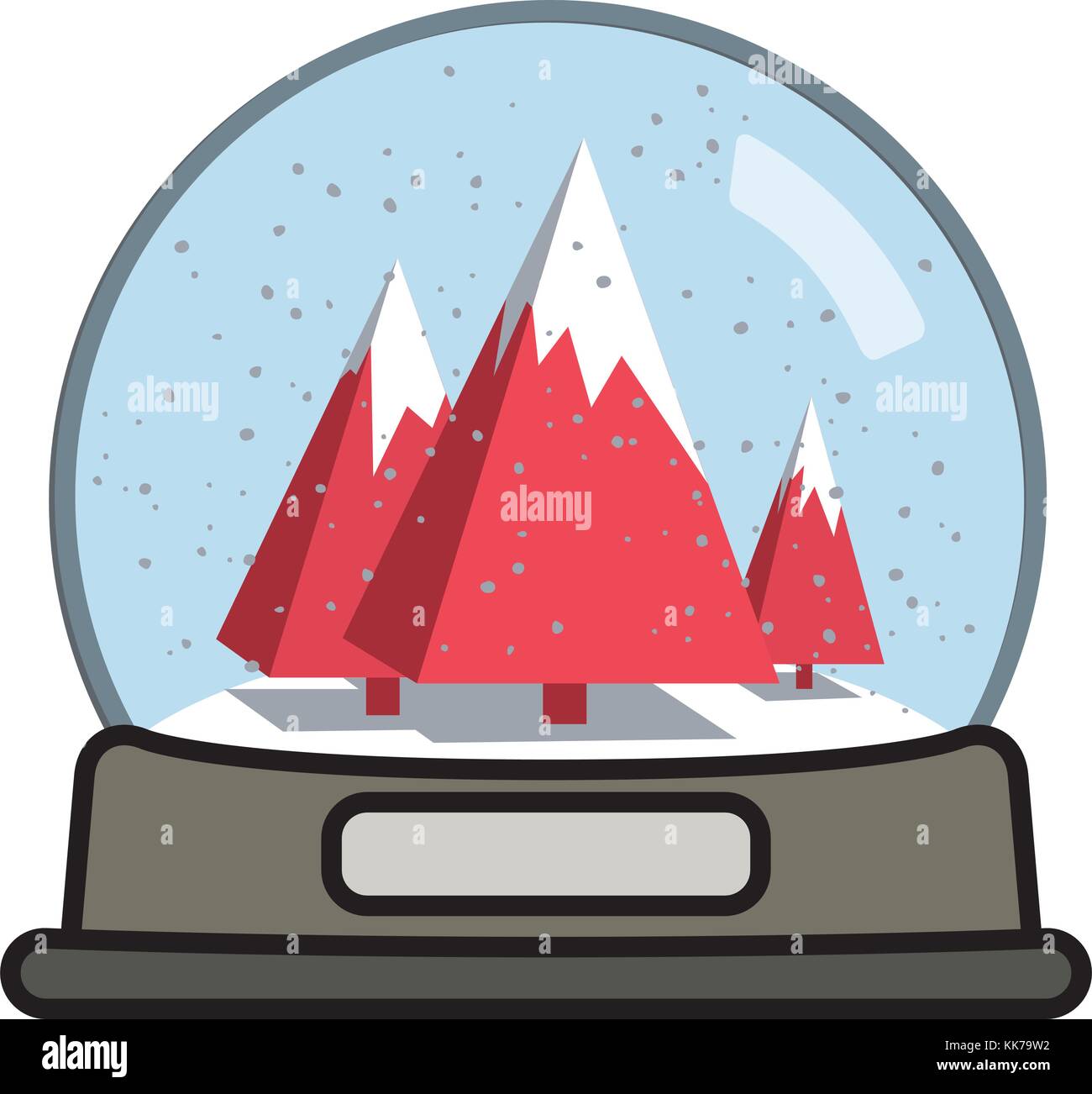 Snow globe with three Christmas trees Stock Vector Image & Art - Alamy