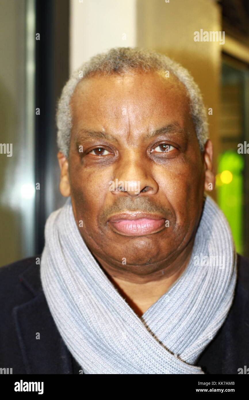 Don Warrington OBE Trinidadian born British actor 28th November 2017 in Embankment Place London.  Russell Moore portfolio page. Stock Photo