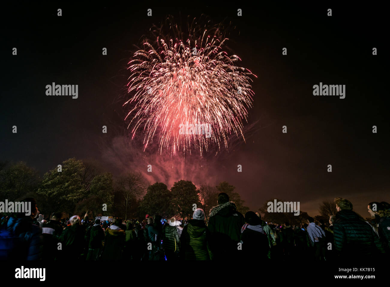 Buile Hill Fireworks 2017 Stock Photo Alamy
