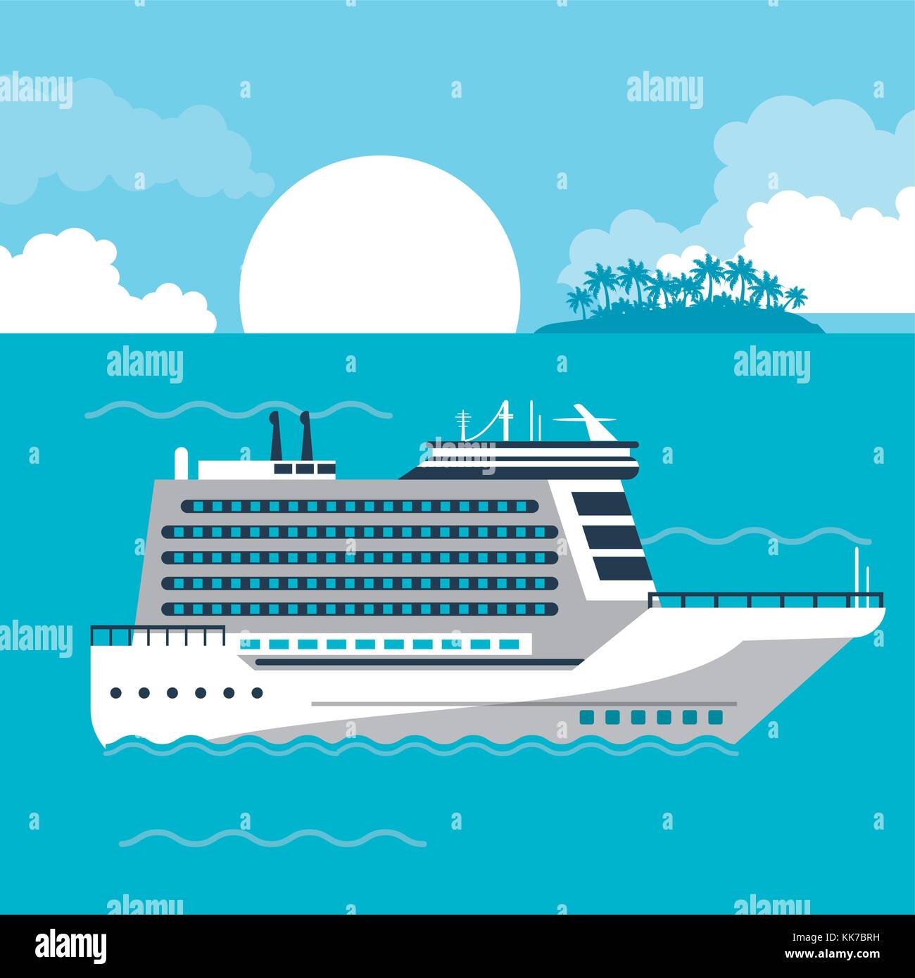 Cruise at sea Stock Vector Image & Art - Alamy