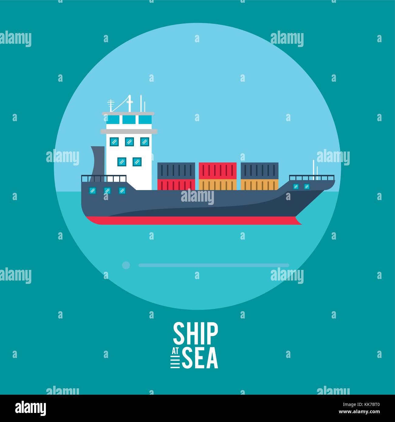 Cargo vessel containers in industrial Stock Vector Images - Alamy