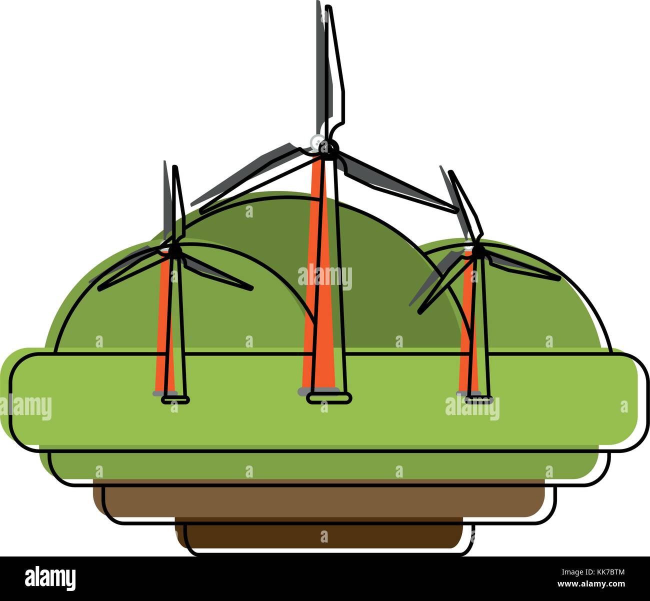 Wind turbines green energy Stock Vector Image & Art - Alamy