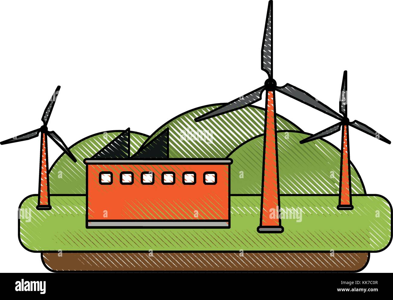 Wind turbines green energy Stock Vector Image & Art - Alamy